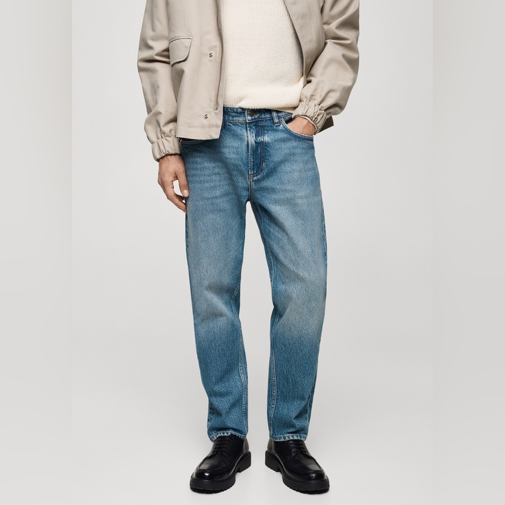NWT Mango Men's Blue Jeans - Tapered